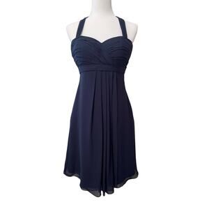 Bill Levkoff Navy Blue Mini Dress